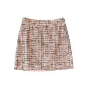 💗EUC Ann Taylor Loft, Pink Multi-color Tweed A-line Skirt, Size 14